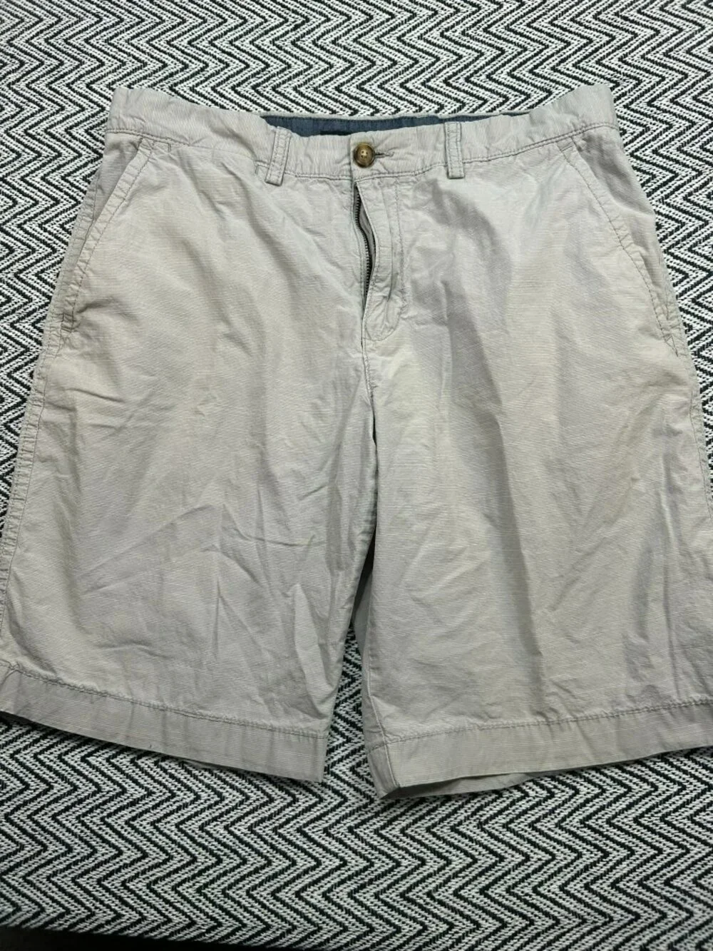Tommy Hilfiger Mens Beige Casual Chino Shorts Size 34 With Button & Zipper Closu - Picture 2 of 5